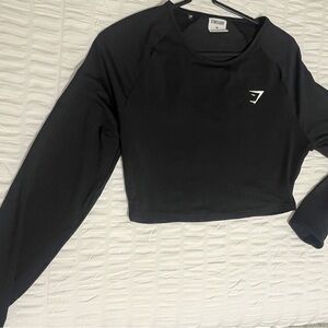 Gymshark Black Long Sleeve Crop Top